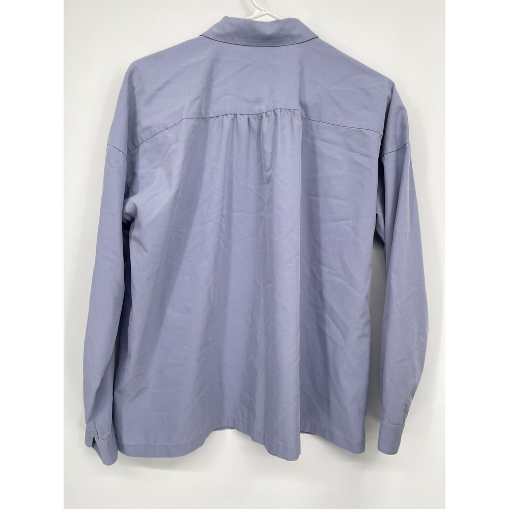 J. Jill Small Button Down Shirt Women Blue Excellent Tencel Modal Stretch Top - Picture 5 of 6